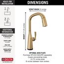 Delta Faucet Lumicoat Champagne Bronze Single Handle Pull Down Kitchen Faucet 