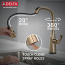 Delta Faucet Lumicoat Champagne Bronze Single Handle Pull Down Kitchen Faucet 