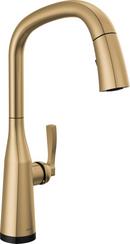 Single Handle Pull Down Kitchen Faucet in Lumicoat Champagne Bronze