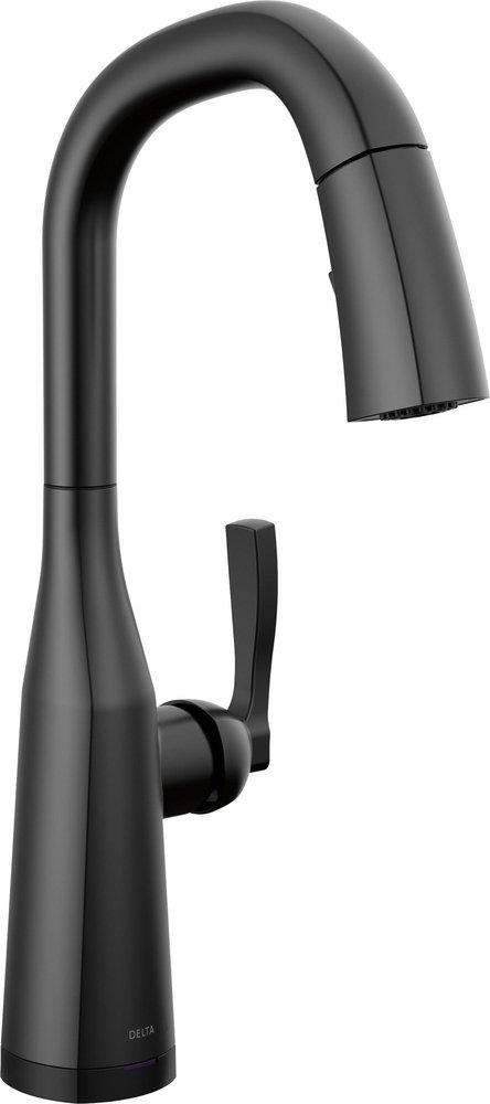 CCY LF 1.8 GPM STRYKE SINGLE HANDLE PULL DOWN BAR/PREP FAUCET WITH TOUCH 2O TECHNOLOGY MABL MATTE BLACK 