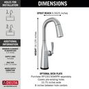 Delta Faucet Lumicoat Arctic Stainless Single Handle Pull-down Bar Faucet 