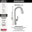 Single Handle Pull Down Kitchen Faucet in Lumicoat&reg; Arctic Stainless 