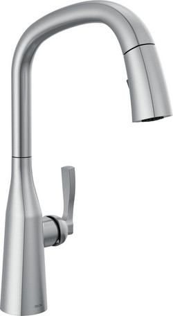 Single Handle Pull Down Kitchen Faucet in Lumicoat&reg; Arctic Stainless