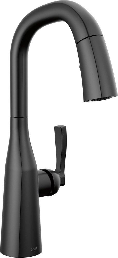 CCY LF 1.8 GPM STRYKE SINGLE HANDLE PULL-DOWN BAR/PREP FAUCET MABL MATTE BLACK 