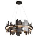 Hubbardton Forge Black 60W 1-Light Integrated LED Pendant Light 