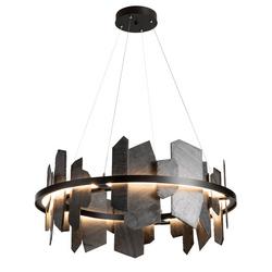 60W 1-Light Integrated LED Pendant Light in Black