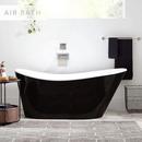 Signature Hardware Black 67 x 31-1/2 in. Freestanding Bathtub 