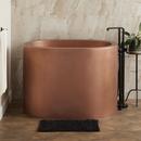 Signature Hardware Antique Copper Patina 48 x 33-1/2 in. Freestanding Bathtub with End Drain 