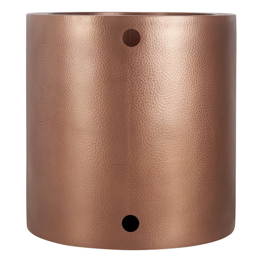 Signature Hardware Antique Copper Patina 48 x 33-1/2 in. Freestanding Bathtub with End Drain 