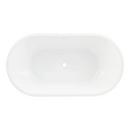 Signature Hardware Black/White 67 x 32 in. Freestanding Bathtub with Center Drain 