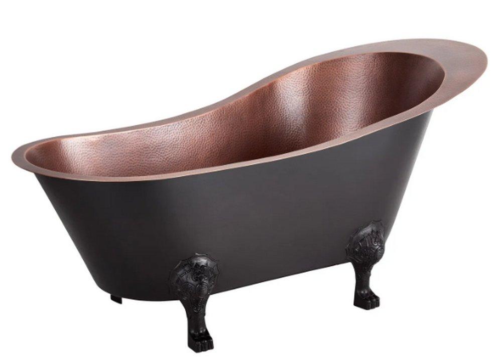 Signature Hardware Black 72 x 36 in. Freestanding Bathtub 