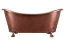 Signature Hardware Antique Copper Patina 72 x 32 in. Freestanding Bathtub with Center Drain 