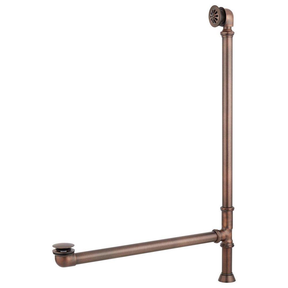 Signature Hardware Antique Copper Patina 59 x 30 in. Freestanding Bathtub 