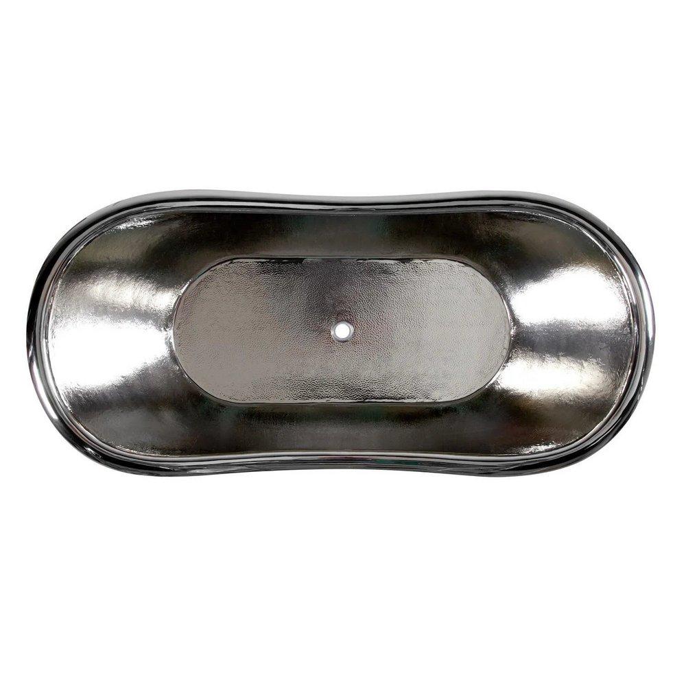 Signature Hardware Antique Copper Patina 66 x 31 in. Freestanding Bathtub with Center Drain 