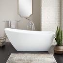 Signature Hardware White 67 x 31-1/8 in. Freestanding Bathtub with End Drain 