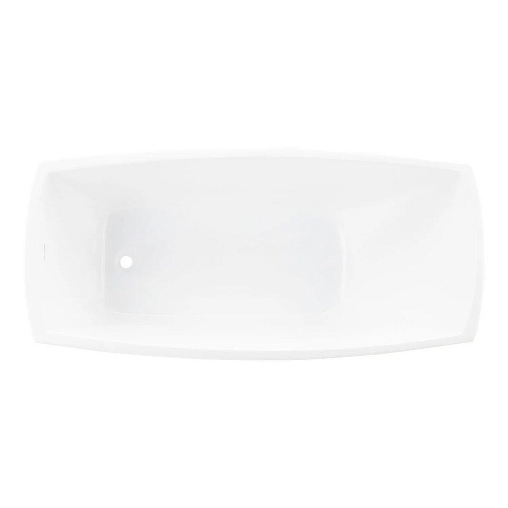 Signature Hardware White 67 x 31-1/8 in. Freestanding Bathtub with End Drain 