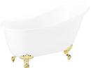 Signature Hardware White 61-1/2 x 29-3/4 in. Freestanding Bathtub with End Drain in White 