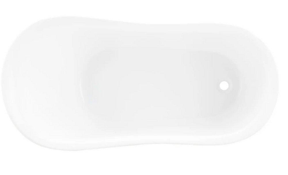 Signature Hardware White 51 x 26 in. Freestanding Bathtub with End Drain in White 