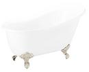 Signature Hardware White 51 x 26 in. Freestanding Bathtub with End Drain in White 
