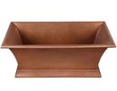 Signature Hardware Antique Copper Patina 66-1/4 x 33-1/2 in. Freestanding Bathtub with Center Drain 