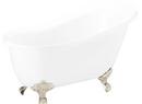 Signature Hardware White 55 x 27 in. Freestanding Bathtub with End Drain in White 