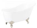 Signature Hardware White 55 x 27 in. Freestanding Bathtub with End Drain in White 