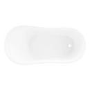Signature Hardware White 55 x 27 in. Freestanding Bathtub with End Drain in White 