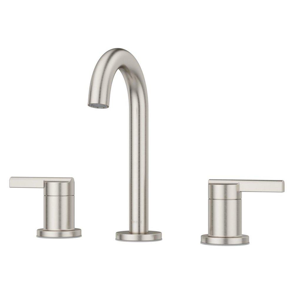 CCY LF 1.2 GPMBRISLIN 2-HANDLE 8" WIDESPREAD BATHROOM FAUCET BRUSHED NICKEL 
