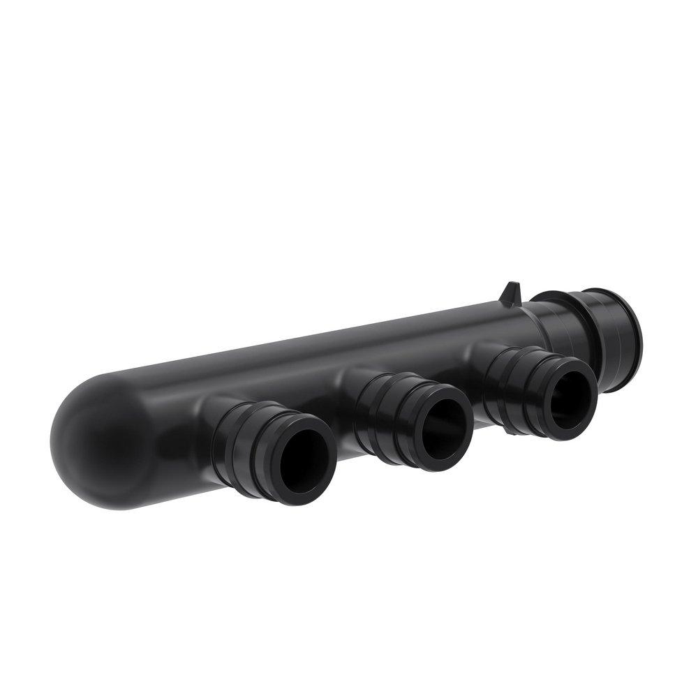 Jones Stephens Black PEX Expansion 3 Outlet Plastic Manifold 