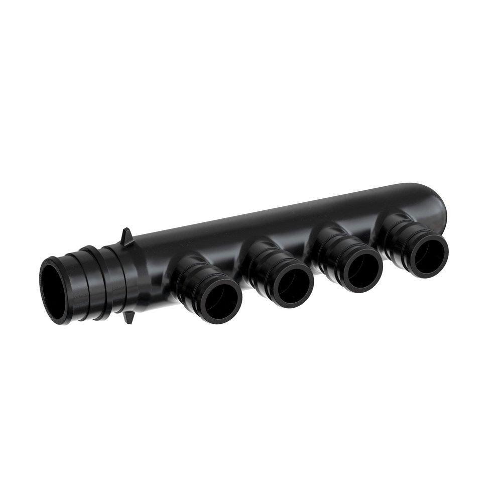 Jones Stephens Black PEX Expansion 4 Outlet Plastic Manifold 