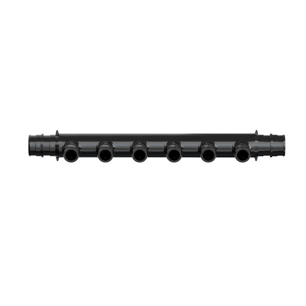 Jones Stephens Black 9-3/100 in. F1960 6 Outlet Plastic Reducing Manifold 