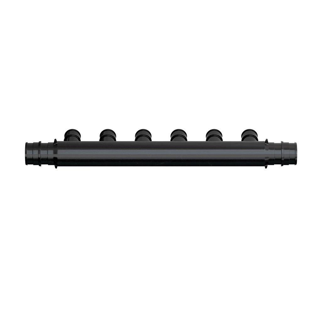 Jones Stephens Black 9-3/100 in. F1960 6 Outlet Plastic Reducing Manifold 