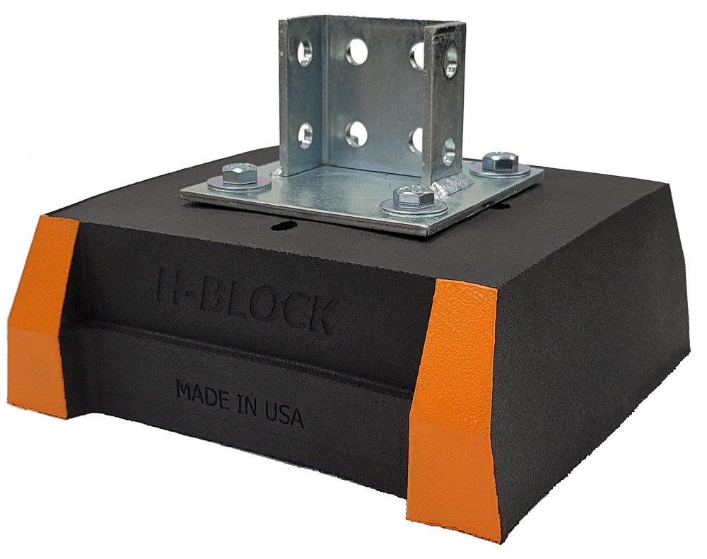 FNW&reg; Orange Recycled Rubber and Electro-Galvanized Steel Base 