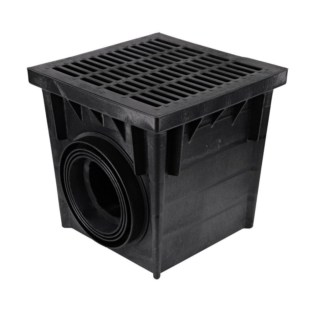 NDS Black 24 x 24-3/4 in. Round Catch Basin Kit in Black 
