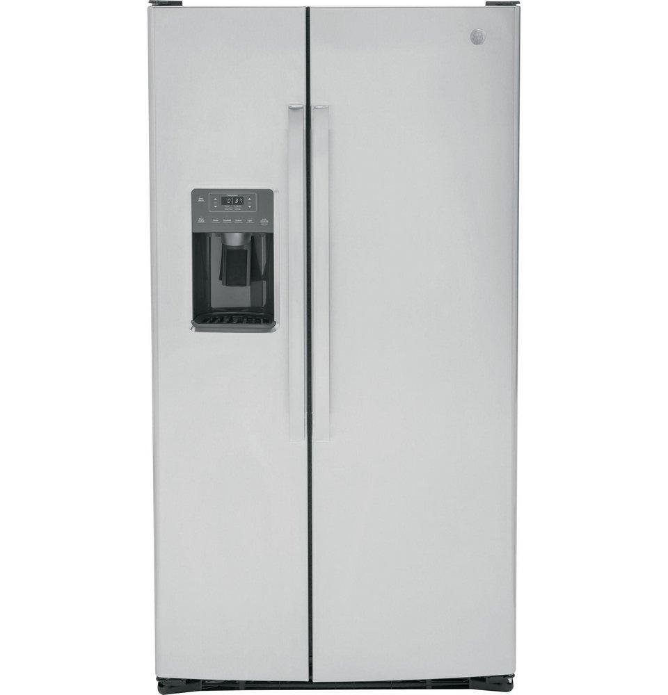 GE® Fingerprint Resistant Stainless Steel 36 in. 25.3 cu. ft. Side-By-Side Refrigerator 