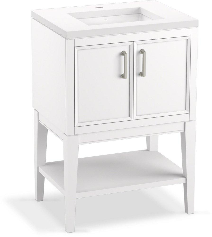 24-1/8 in. Floor Mount Vanity in White 