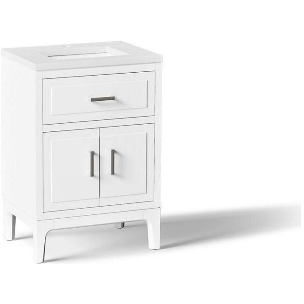 KOHLER White 24-1/8 in. Floor Mount Vanity 