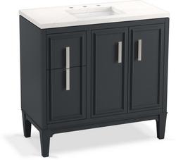 36-7/16 in. Floor Mount Vanity in Slate Grey