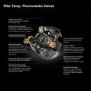 1/2 in. NPT Thermostatic Valve Body and Cartridge Kit with Service Stops 