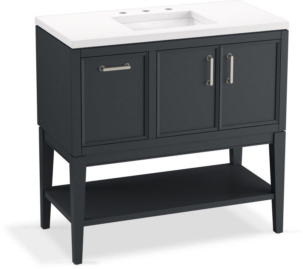 36-1/16 in. Floor Mount Vanity in Slate Grey 
