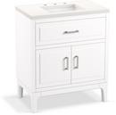 30-1/8 in. Floor Mount Vanity in White