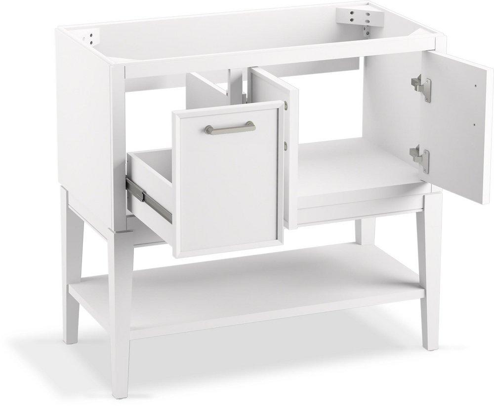 36-1/16 in. Floor Mount Vanity in White 
