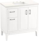 36-1/16 in. Floor Mount Vanity in White 