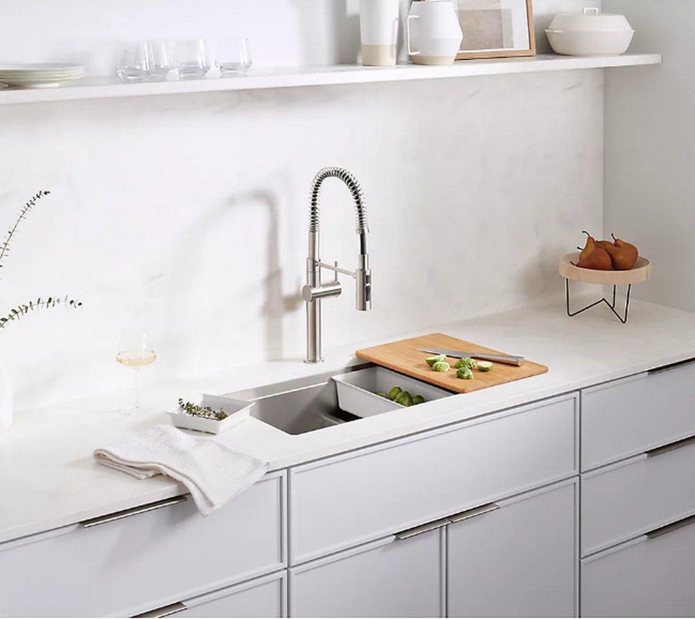 KOHLER 33 x 22 in. 1-Hole Double Bowl Drop-in and Undermount Kitchen Sink 