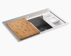 33 x 22 in. 1 Hole Stainless Steel Double Bowl Drop-in and Undermount Kitchen Sink