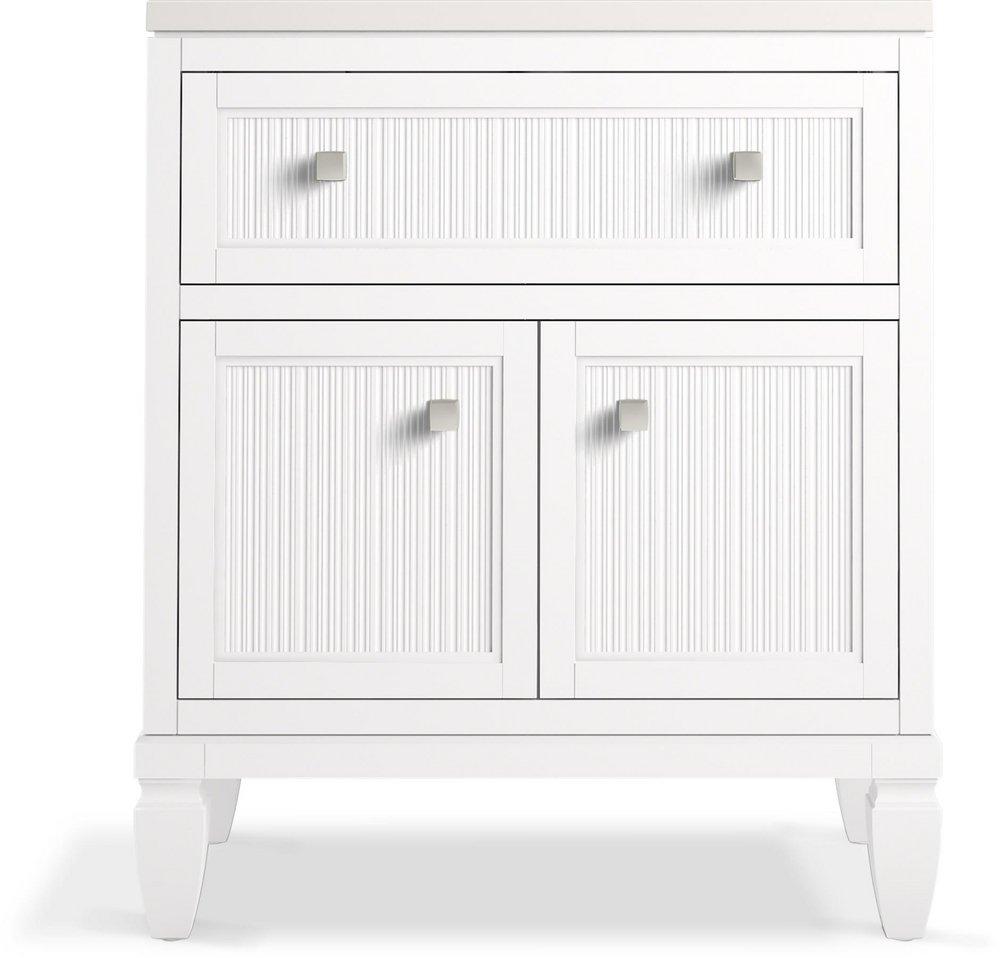 30-9/16 in. Floor Mount Vanity in White 