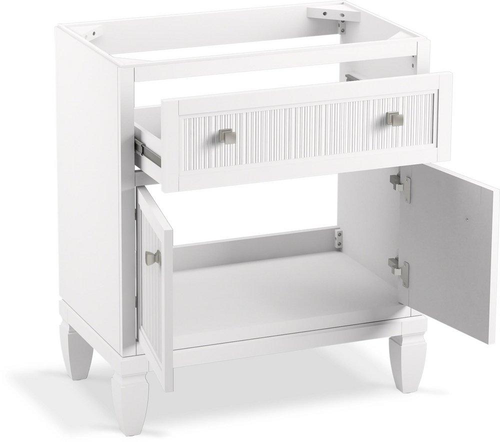 30-9/16 in. Floor Mount Vanity in White 