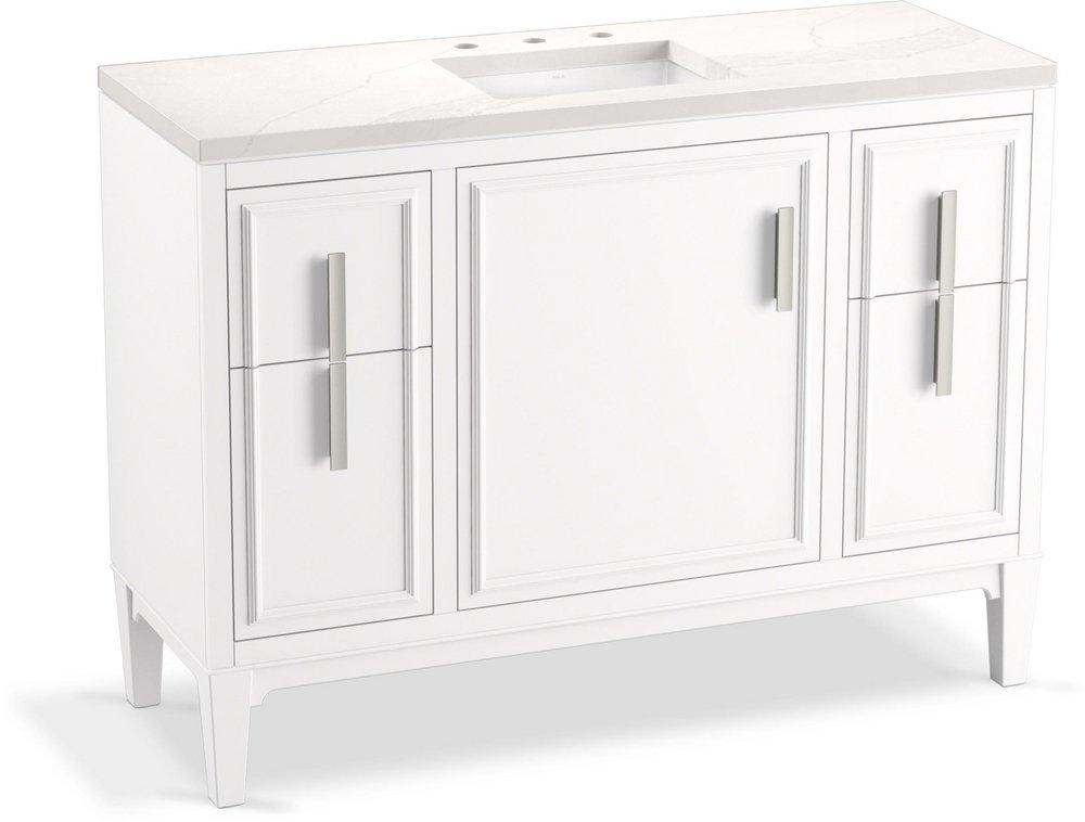 48-7/16 in. Floor Mount Vanity in White 