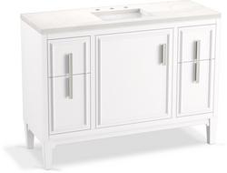 48-7/16 in. Floor Mount Vanity in White