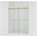 KOHLER Vibrant Brushed Moderne Brass 74 x 59-5/8 in. Frameless Bypass Shower Door 